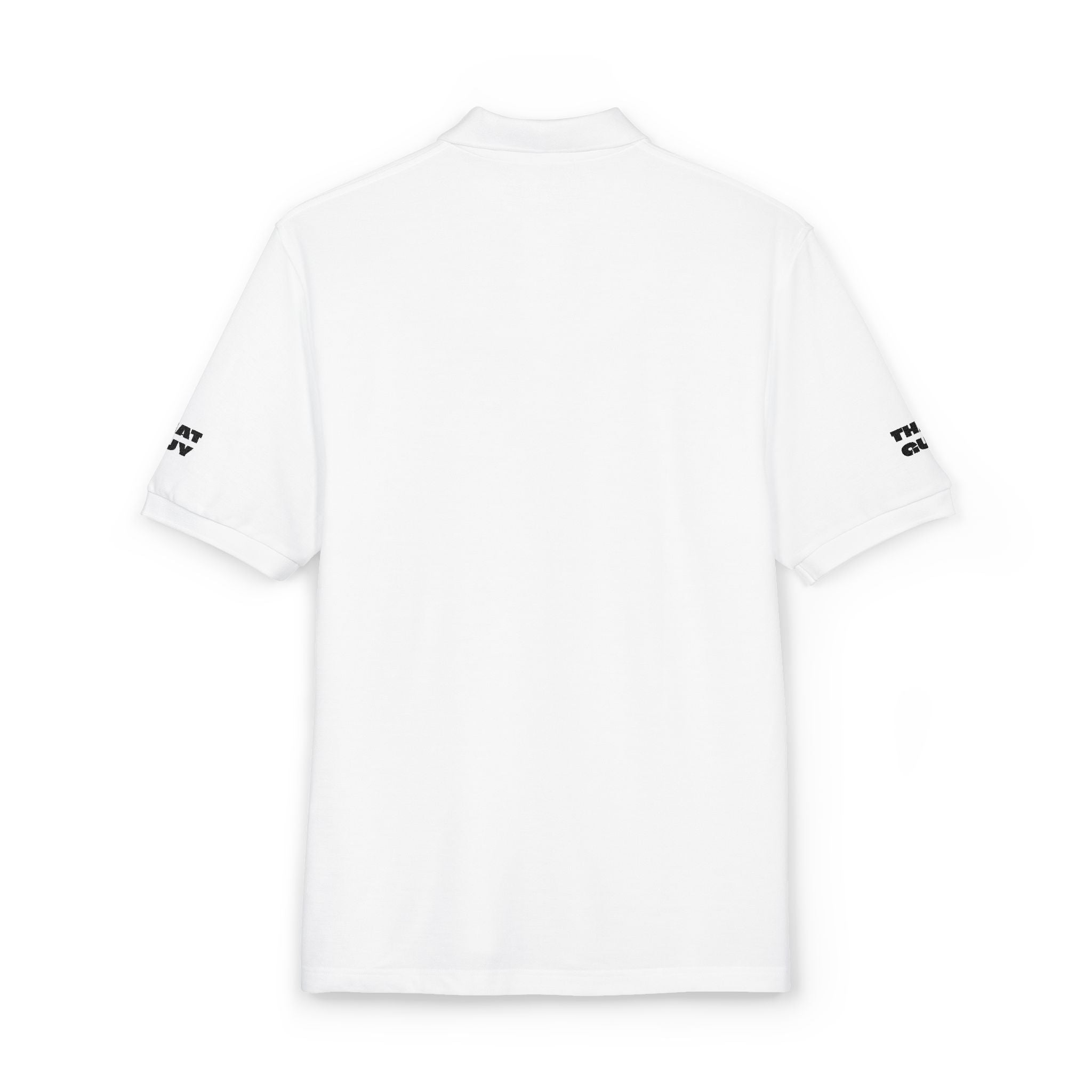 Embroidered TAC Minimalist Polo Shirt — White Classic Collared Tee